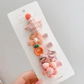 5pcs orange flower