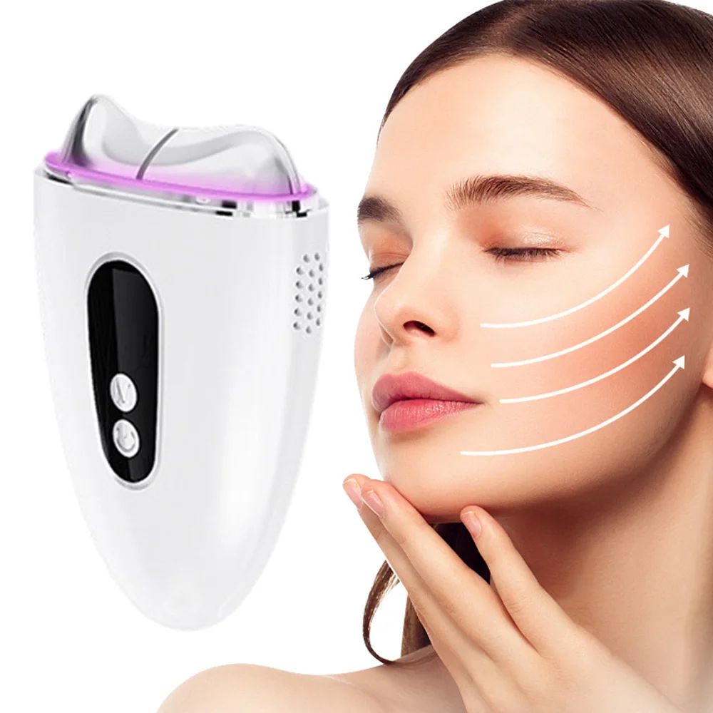 Electric Body Guasha Massager Scraping Cold Hot Roller Face Scraping Board EMS Neck Massage Skin Lifting Removal Wrinkles Tool