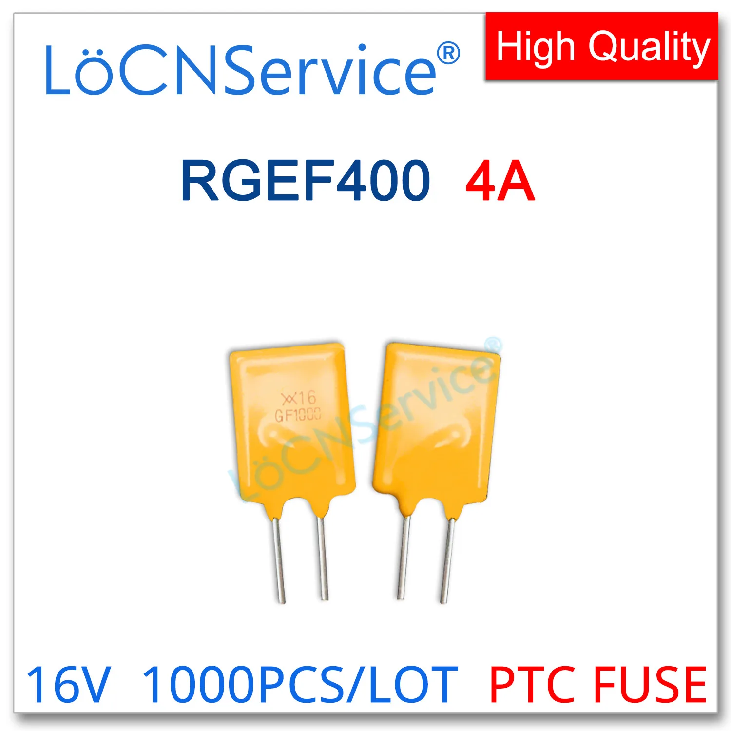 

LoCNService 1000PCS RGEF400 16V 4A GF400 JK16-400 Resettable Fuse PTC DIP Chinese High Quality RGEF