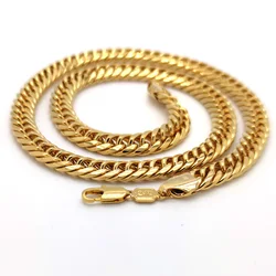 Necklaces for Men Women 10MM Wide Miami Snake Cuban Link Gold Color Chain Hip Hop Jewelry Chains Thick Big Chunky Necklace