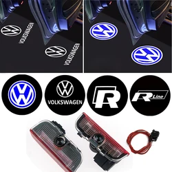 NEW 2pcs Car LED Door Welcome Light Laser Projector Badge Lamp For Volkswagen VW Golf  R Rline Scirocco Beetle Passat Polo Jetta