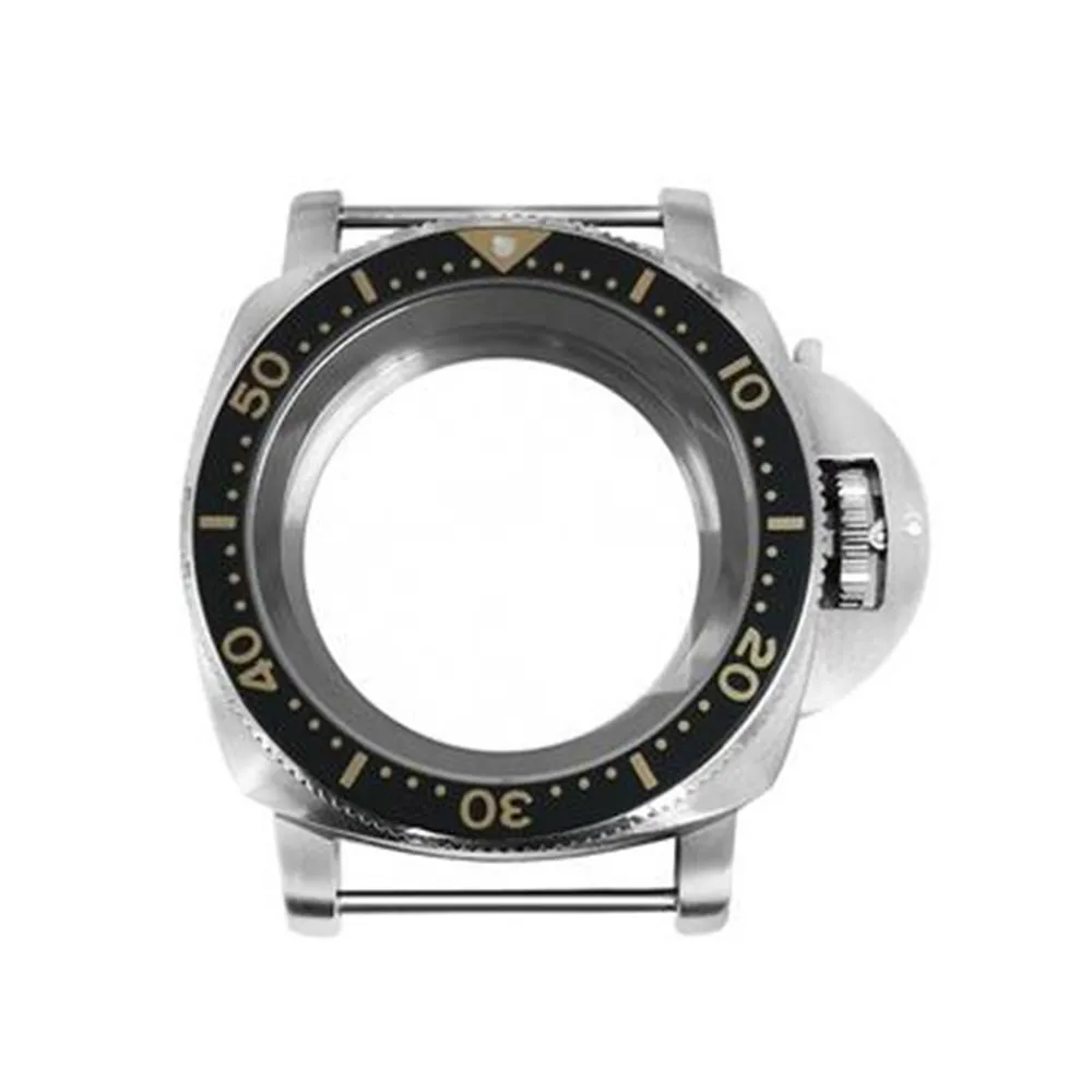 

For NH35 NH36 Case Steel Inner Shadow SUB Bezel Mineral Mirror Case Stainless Steel 42MM Watch Case for NH35/NH36/4R/7S Movement