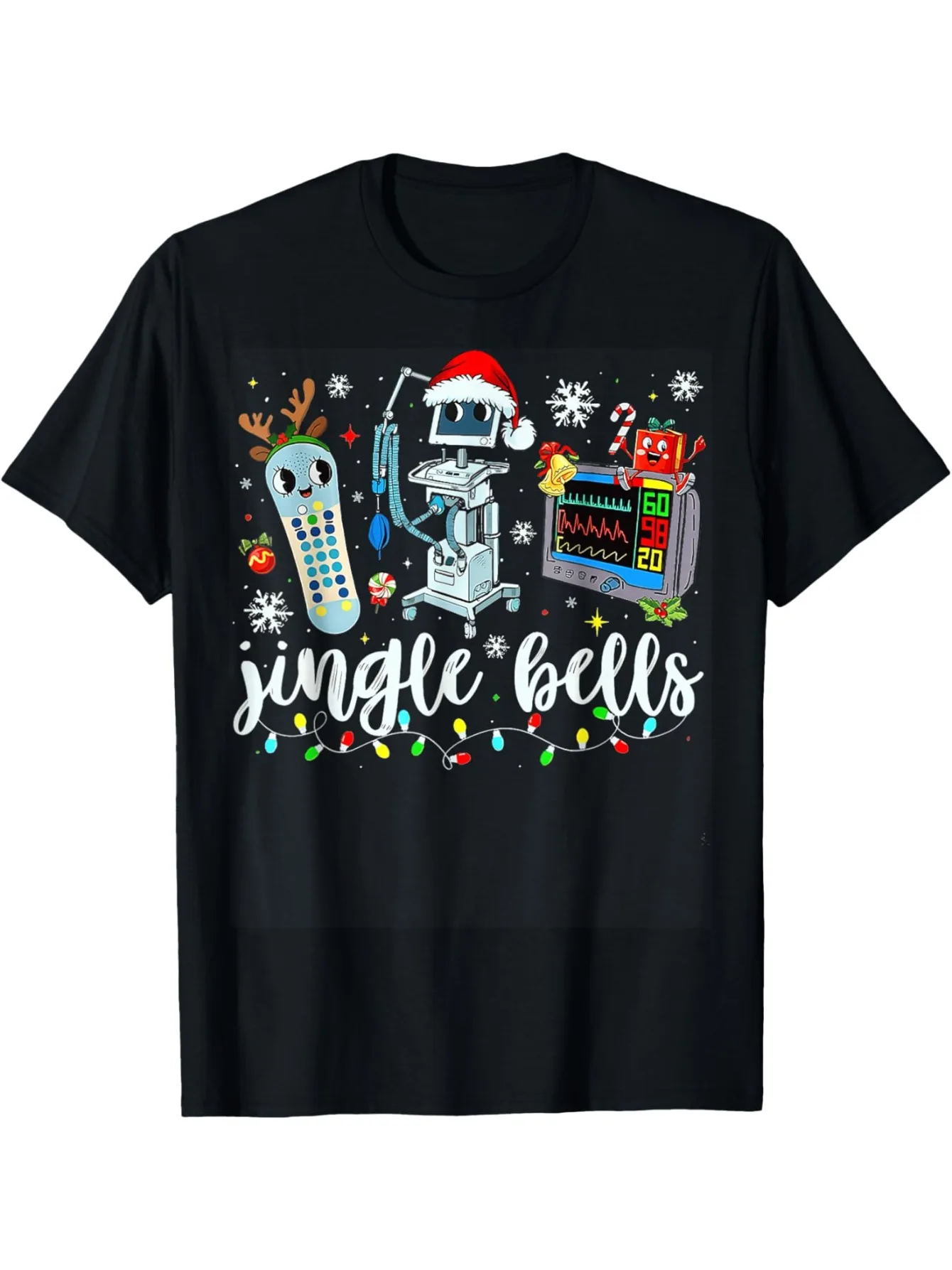 

"Jingle Bells Telemetry Nurse" Christmas T-Shirt - EKG Design Healthcare Worker Gift