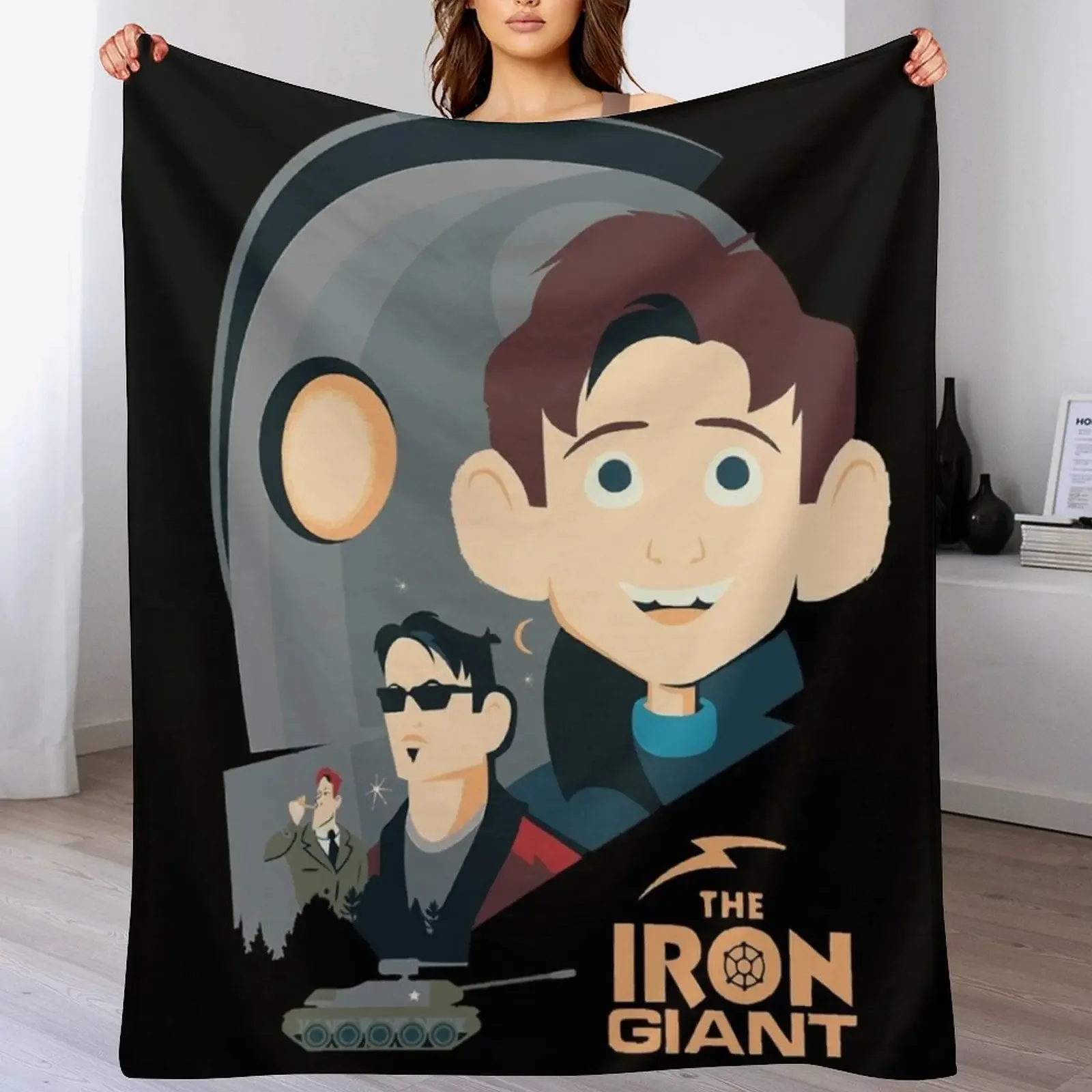 

The Iron Giant - Animated Movie Artwork Throw Blanket Men's Soft Warm Throw Blanket for Couch