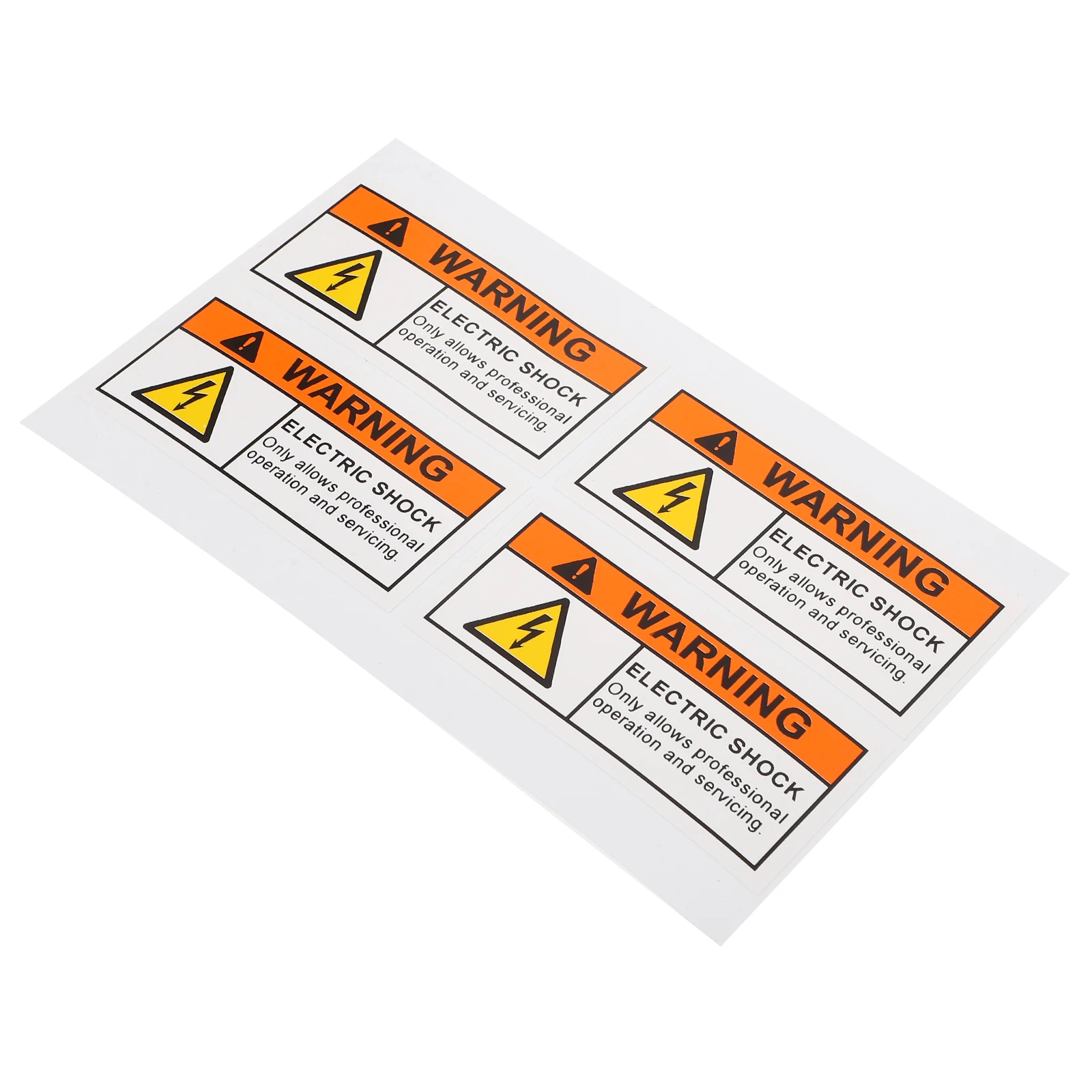 

4 Pcs Shock Warning Stickers Safety Caution Signs Adhesive PVC Labels High Voltage Traffic Electric Sign Markers