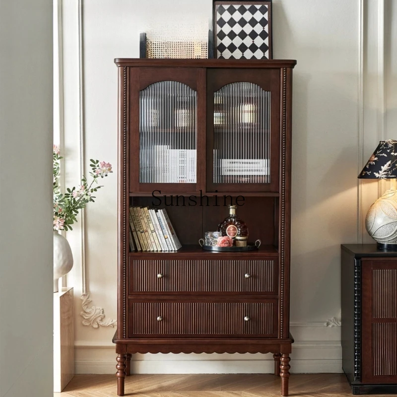 

French style, solid wood, medieval style home study storage, simple, storage, side cabinet