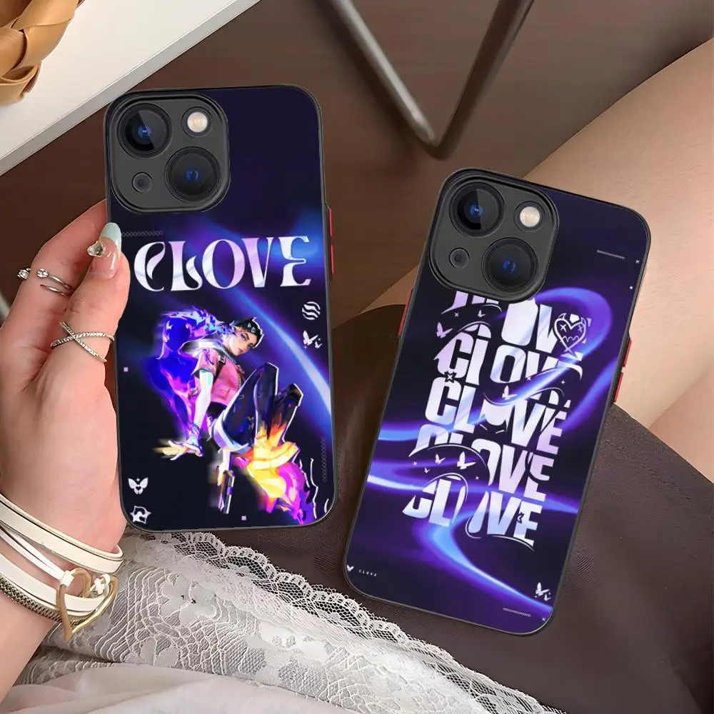 

Чехол для мобильного телефона Valorant Clove для iPhone 16, 15, 14, 13, 12, 11 X XR XS 8 7 Pro Max Plus, мини-цветный силиконовый защитный чехол Pretty