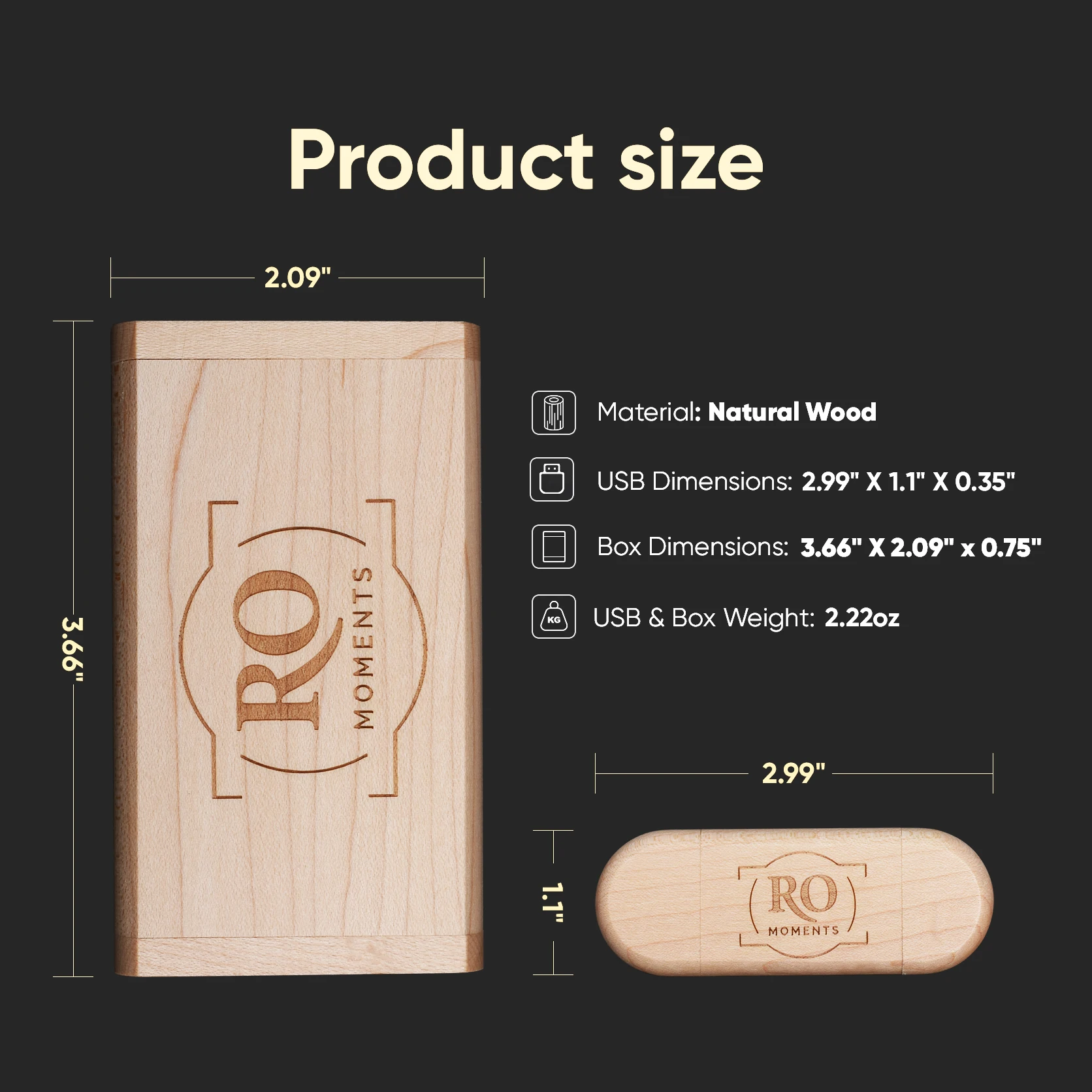 USB3.0 TYPE-C Free Custom Logo Wooden USB Flash Drive 128GB 64GB 32GB Custom Memory Stick Wedding Gift 16GB 8GB 4GB for Computer