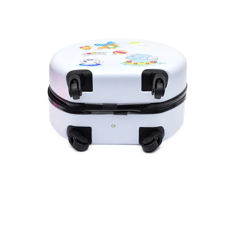 New Environment-friendly ABS Children's Travel Cute Cartoon 18-inch Round Universal Wheel Boarding Suitcase Trolley Case