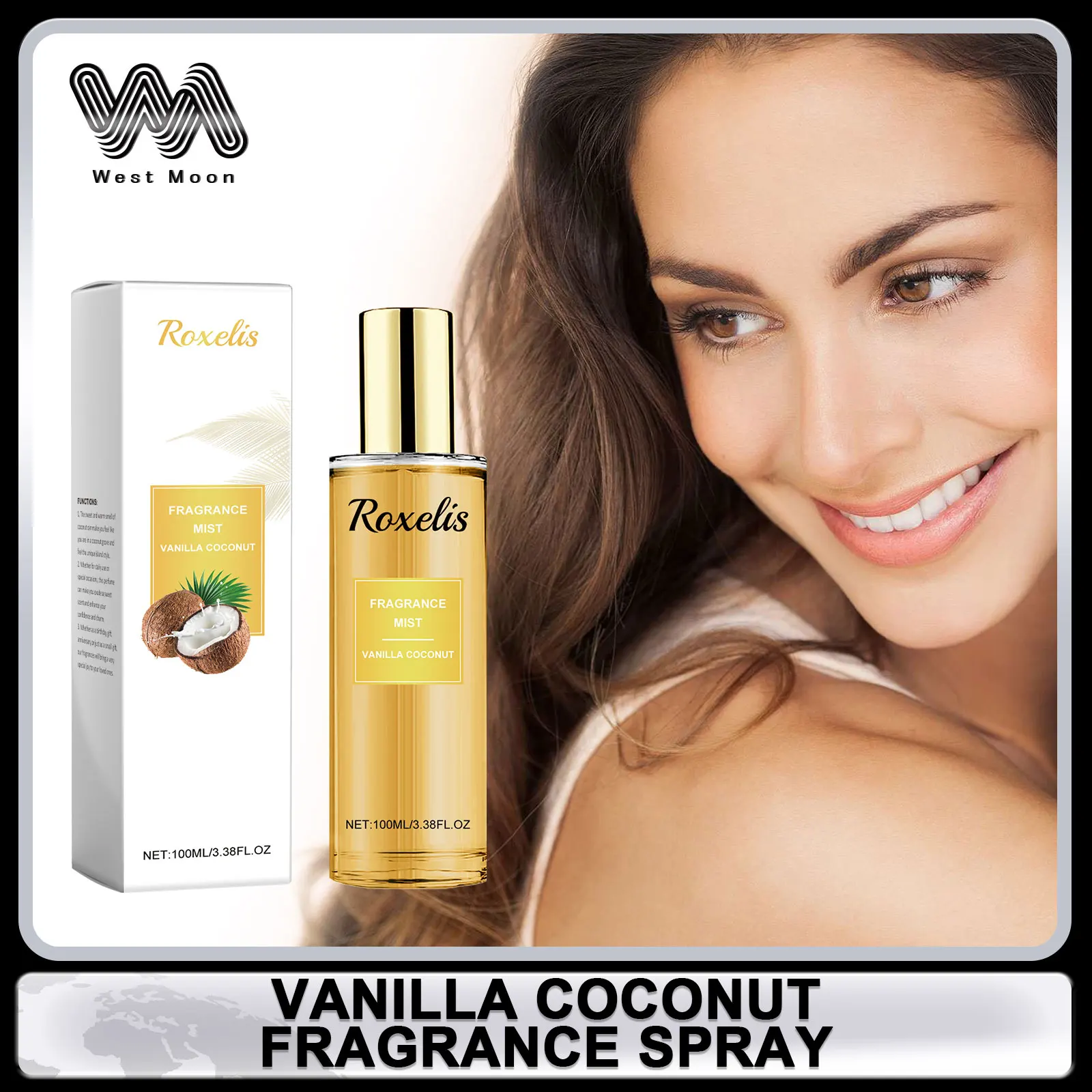 Vanilla Coconut Perfume Long Lasting Floral Fragrance Attract Love Perfume Spray Flirting Seduction Fresh Pheromone Body Spray ﻿