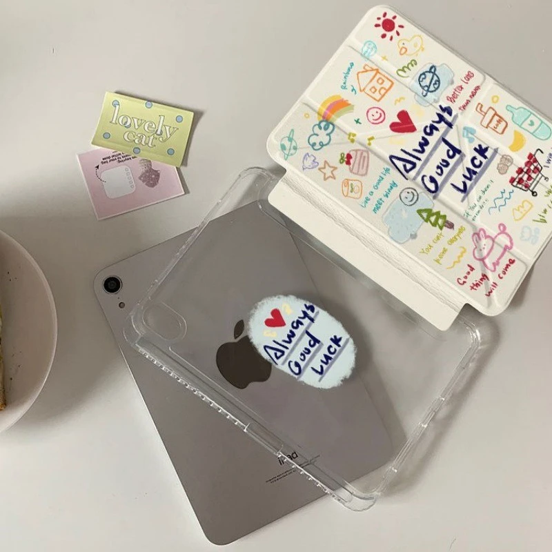 

Cartoon Colorful Graffiti Case for IPad Air6 11th A16 11in Tablet Case Ipad Pro 10.5 Air4 5 10.9in 10th 9th 10.2in Y-Fold Cover