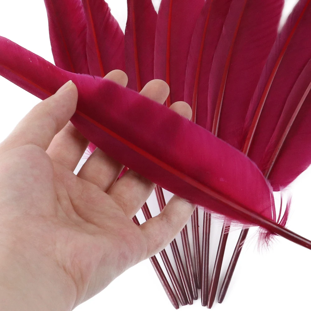 

Оптовая продажа, 50 шт., натуральные гусиные перья, изготовление ювелирных изделий своими руками, 25-35 см/10-13 дюймов, шлейфы для свадьбы, ручной работы, декор, поделки из перьев