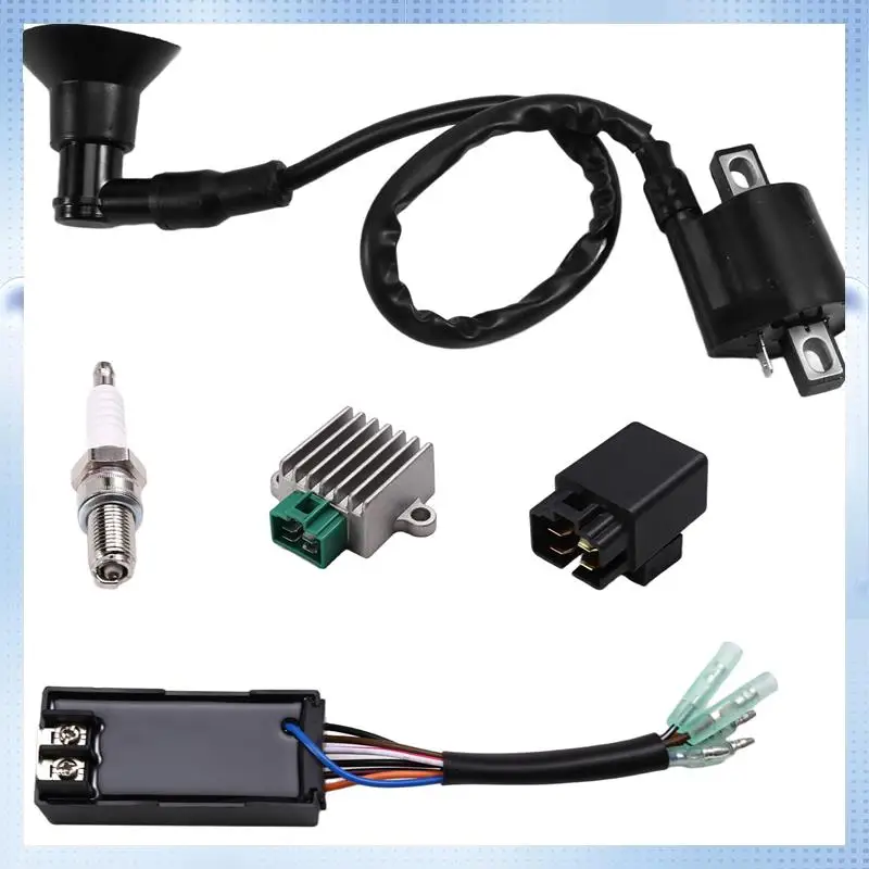

A70R-5 Pcs Ignition Coil Kit Replacement Ignition CDI Box 0451018 0452187 For Polaris Sportsman 90 2001-2007