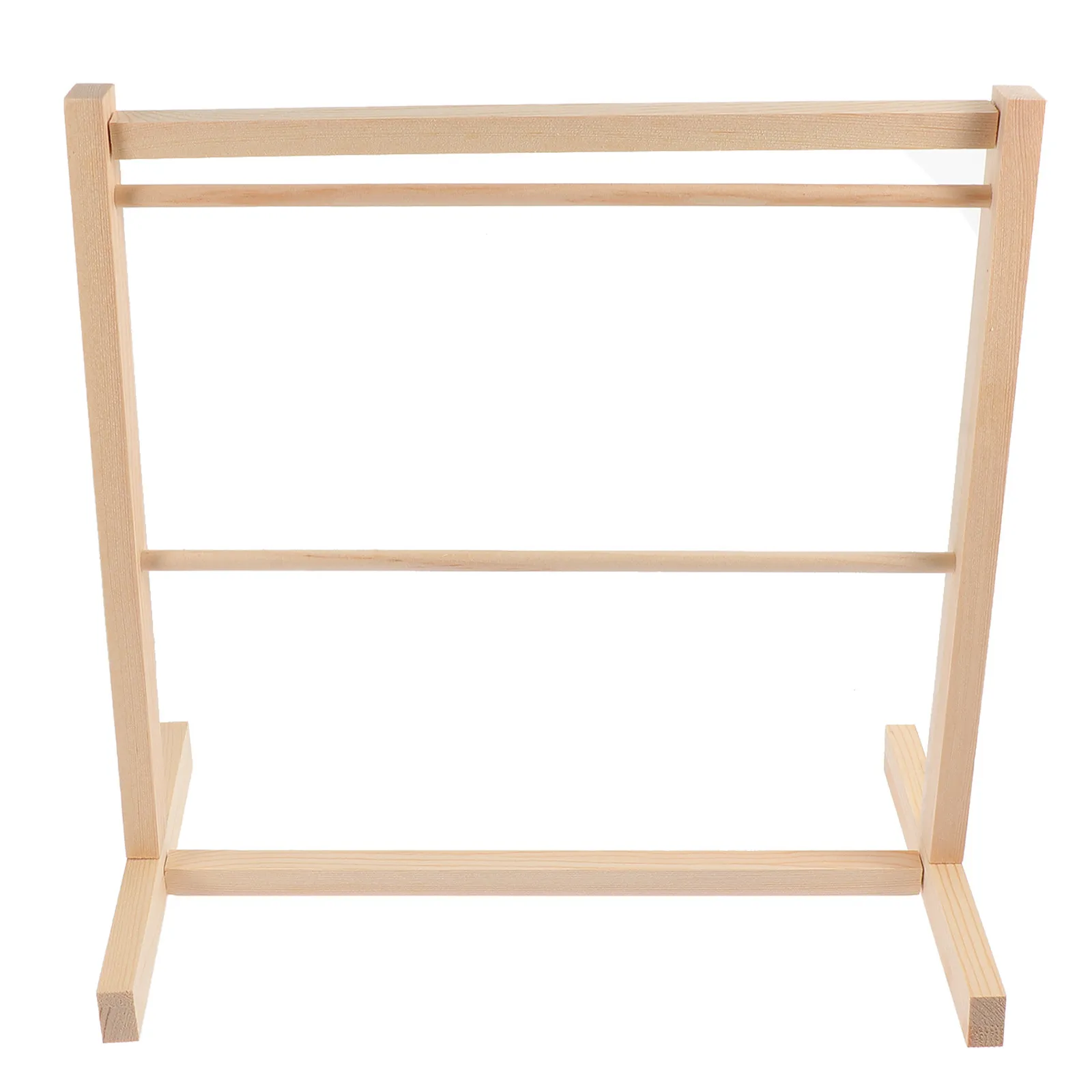 

1Set Mini Wooden Clothes Rack for Premium Natural Wood Hanging Organizer Storage Shelf Simple Design Kids Room Accessory