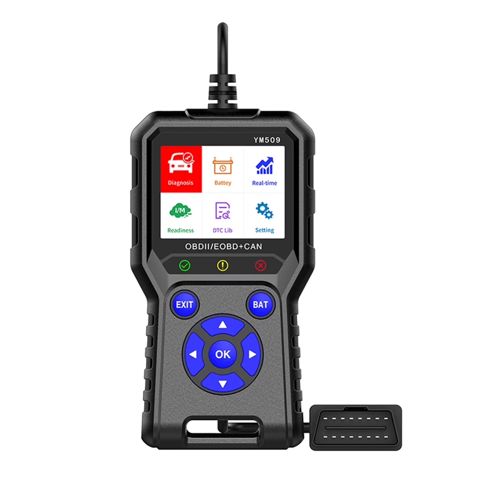 Автомобильный диагностический сканер OBD2, считыватель кодов неисправностей двигателя, сканер EOBD OBDII для всех автомобилей