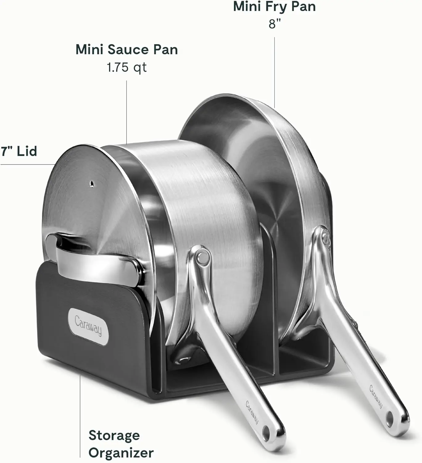 สแตนเลส Mini Duo - กระทะสแตนเลส 5 ชั้น (8 นิ้วและกระทะซอส (1.75 คิวที- เตาอบและเตาตั้งพื้นปลอดภัย - ปลอดสารพิษ PTFE และ PFOA