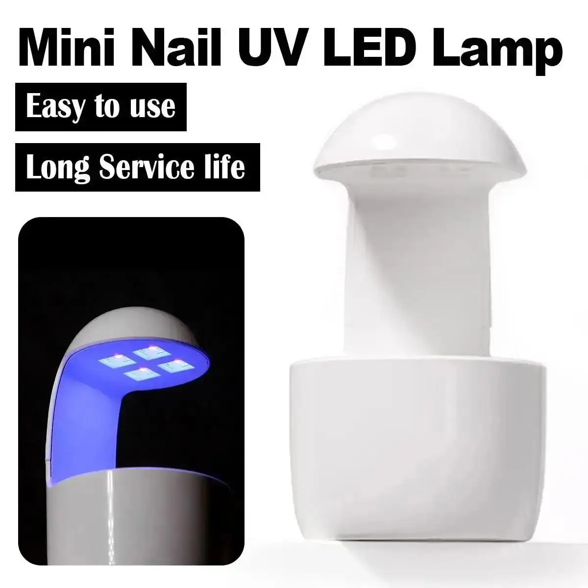 Мини Q-образная лампа для ногтей 8 Вт УФ-светодиод с ручкой Профессиональный USB-инфракрасный датчик Портативные лампы для маникюра для сухой фототерапии для ногтей