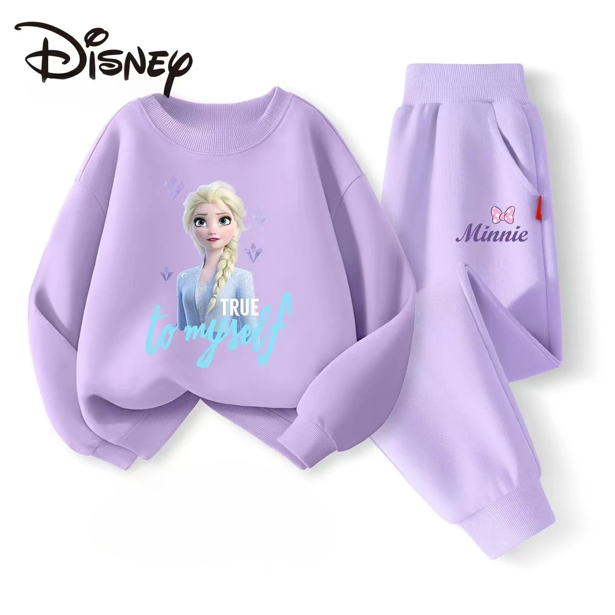 Autumn Baby Girls Clothes Set Kid Disney Printed Sweatshirts Pullover Top And Pant 2 Pieces Suit Children Long Sleeve Tracksuits