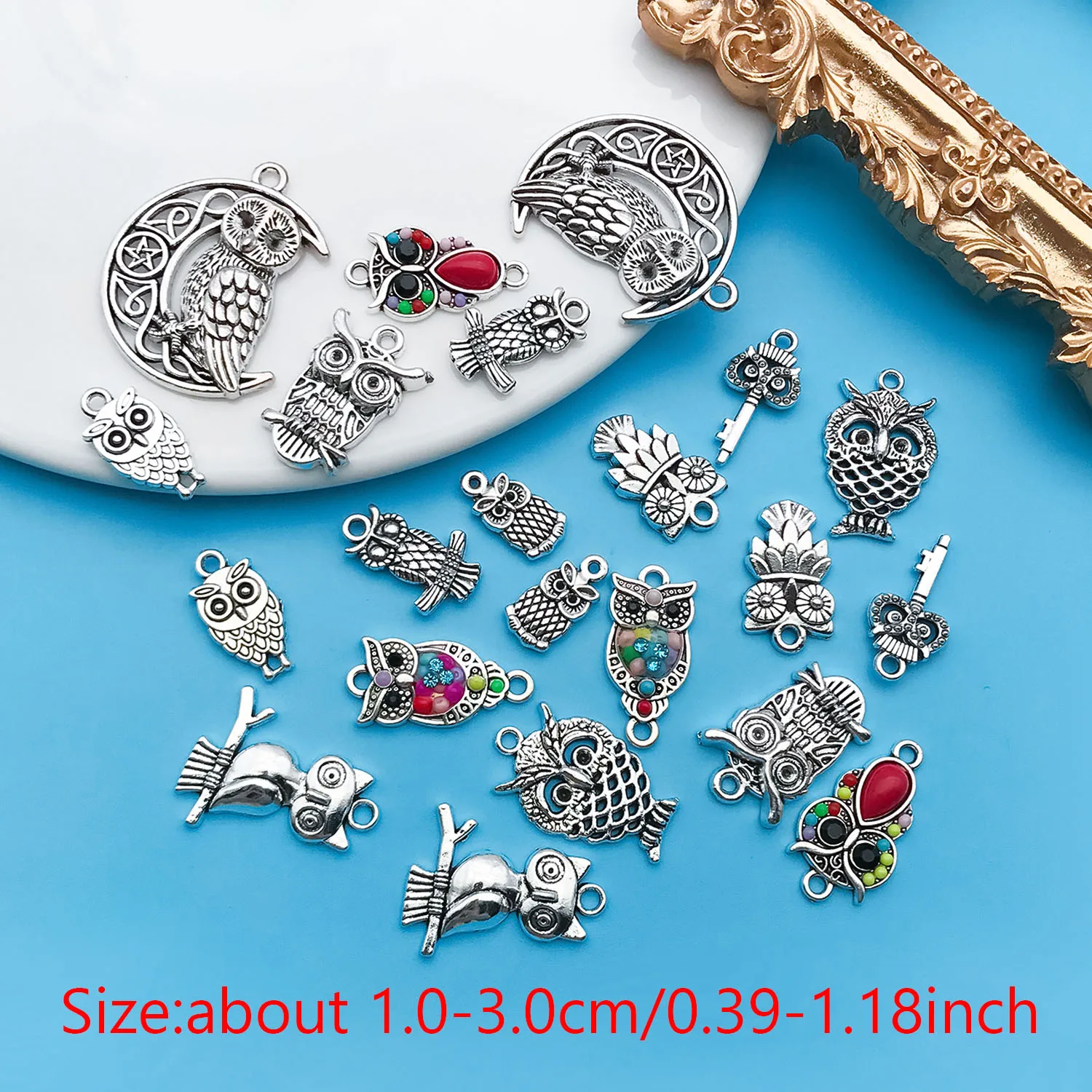 Mix 22pcs  Animal Charm Multiple Styles of Owl Pendants For Jewelry Making Findings Crafting Accessory For DIY Necklace Bracelet