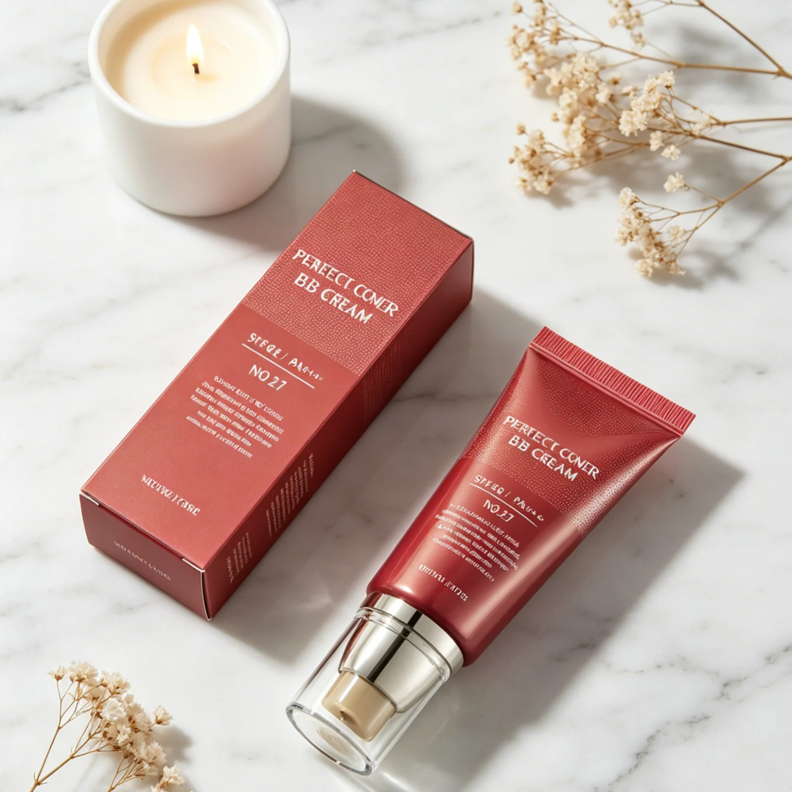 Perfect Cover BB Cream Blemish Concealer Long Lasting Moisturizing Nourishing Skin Refreshing Oil Control Face Base BB Cream 50g