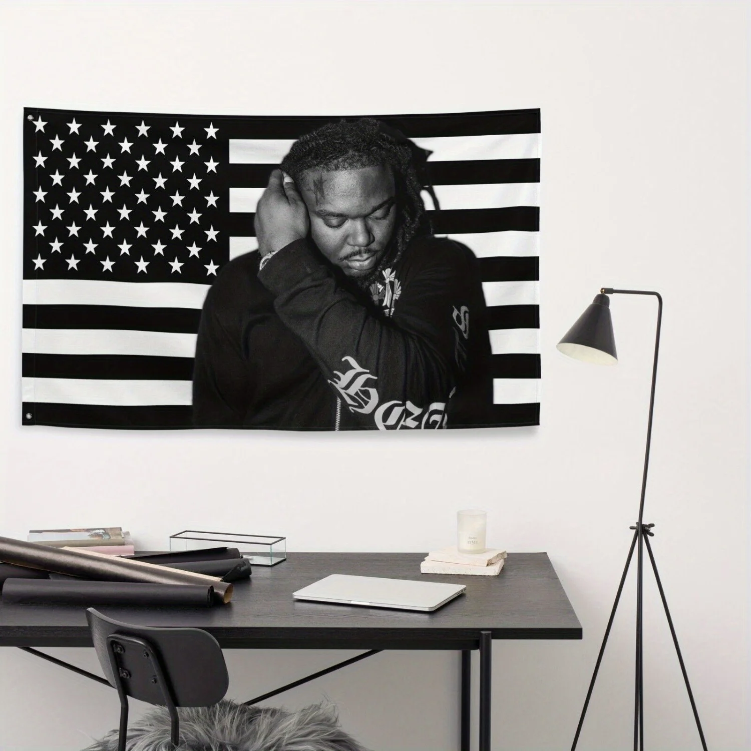 LUCKI Rapper American Flag Tapestry, Easy to Display Banner, Durable for Man Cave Dorm Outdoor Gatherings, Perfect Gift
