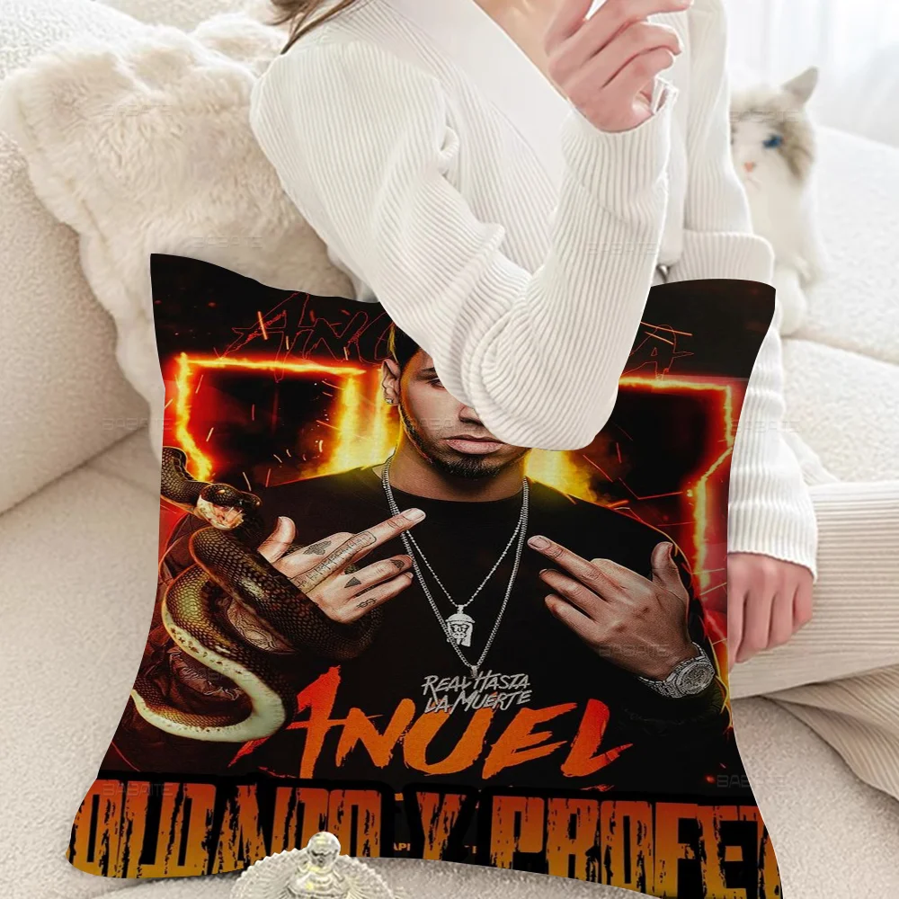 Rapper Anuel AA Personalized Picture Text Home Decorative Pillows Household Gifts 45x45cm