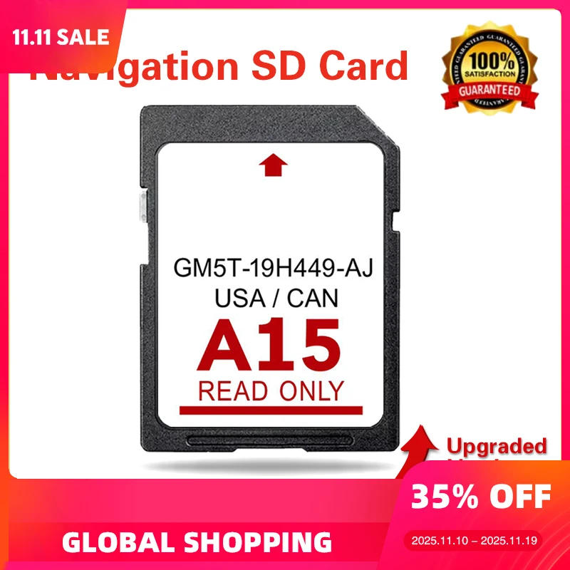 

North America for Lincoln MKS 2013-2015 Area Car SD Navigation Card A15 CID Maps GPS for Ford Navigation