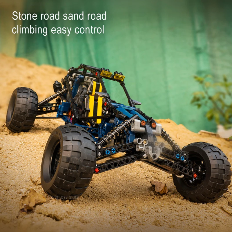 Monster Buggy Remote Control Desert Off-road Vehicle Building Blocks Racing Climbing Truck Technical Bricks Kid Car Toy Boy Set