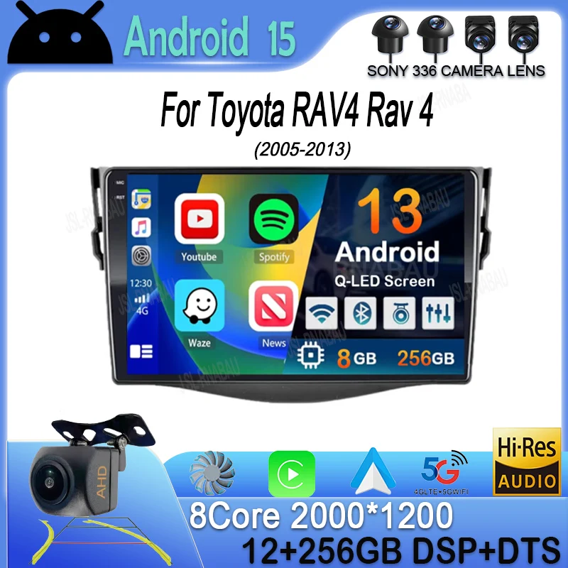 

Android 15 WIFI+4G LTE Car Radio For Toyota RAV4 Rav 4 2005-2008 2009 2010 2012 2013 Multimedia Video Player GPS Stereo 2Din DVD