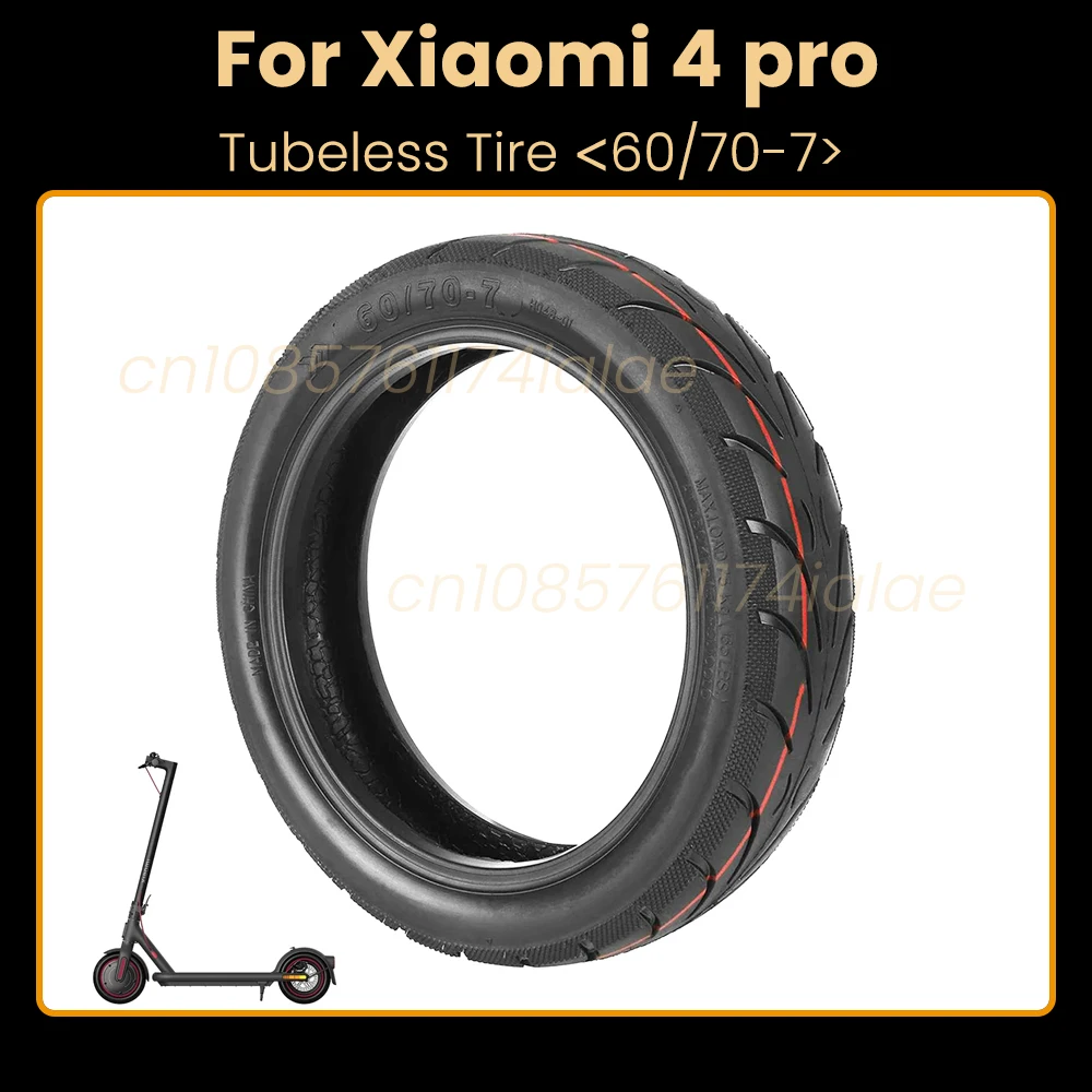 

10Inch 60/70-7 Tubeless Tire For Xiaomi 4 Pro Electric Scooter Thickened Wear-resistant Vacuum Inflatable Tyre Parts Accessories