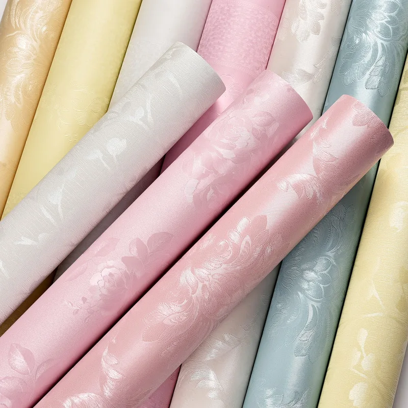 ورق حائط ذاتي اللصق على الطراز الأوروبي البسيط مزين بالزهور شحن سريع PVC مقاوم للماء وقابل للغسل وقابل للتقشير واللصق للاستخدام المنزلي #2