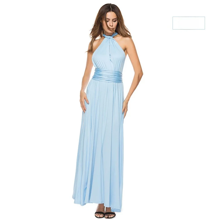 Sexy Lange Dr Wrap Bal Gekruiste Multi-Way Wear Polyestervezel Hoge Taille Geen Sve Ci Woon-werkverkeer Geschikt Dr