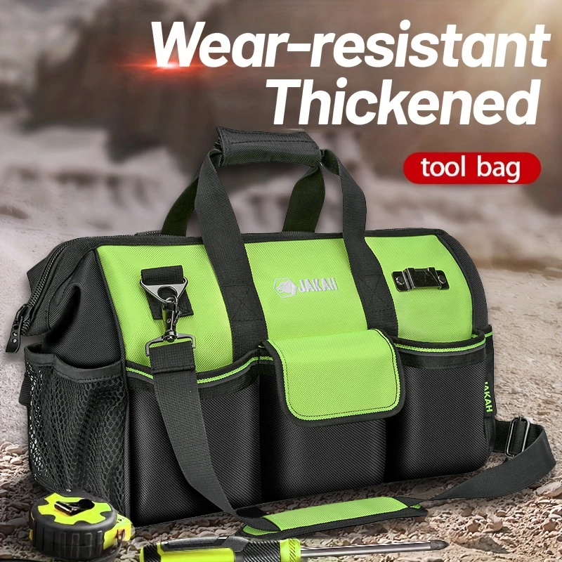 Jakah Electrician Tool Bag Strong And Durable Canvas Thickened Portable Multi-functional Water-Resistant Construction