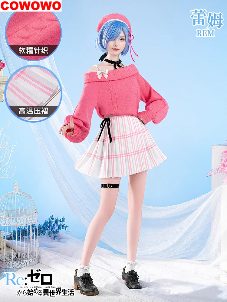 

COWOWO Nikke The Goddess Of Victory Rem Sweater Women Cosplay Costume Cos Game Anime Party Uniform Hallowen Play Role Clothes