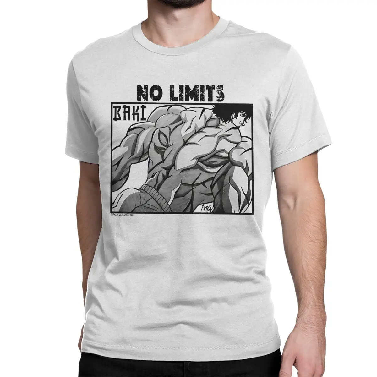 Baki The Grappler No Limits T-Shirts Men Women Martial Aesthetic Arts Anime Funny Pure Cotton Tee Shirt T Shirt Unique Clothing