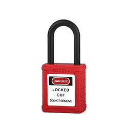 Electrical Lockout Insulated Padlock Set Nylon Safety Pad Locks with Same Key for Mechanical and Electrical Control Points