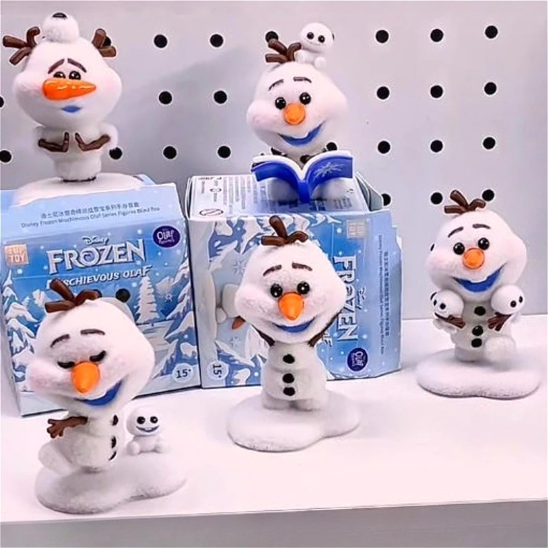 TOPTOY FROZEN MISCHIEVOUS OLAF Series Blind Box Kawaii Action Figure Doll Mystery Desktop Trendy Toys Surprise Bag Pendants Gift