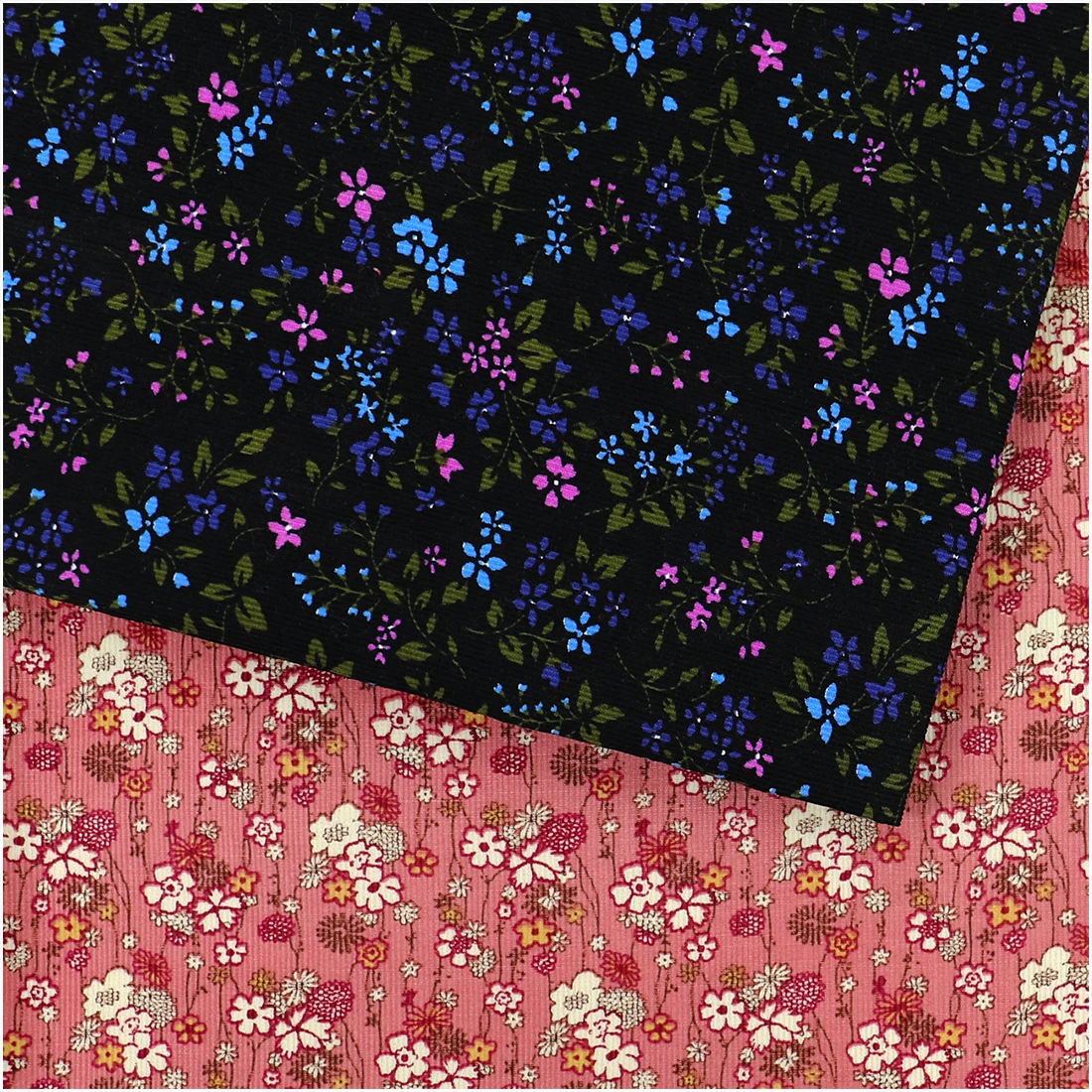 Small Floral Pure Cotton Corduroy Fabric For DIY Handmade Appareal Dress Sewing Material Cloth