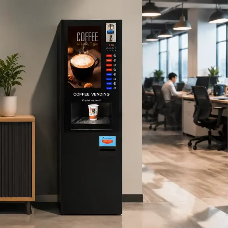 Smart Self Service Commercial Hot and Cold Instant Coffee Vending Machine for Hotel Restaurant Hospital