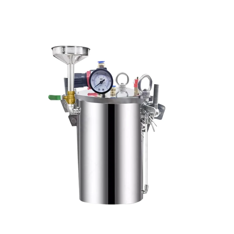 1L-100L Stainless Steel Liquid Level Display Pressure Tank Funnel Loading New Condition Mixing Pressure Tank