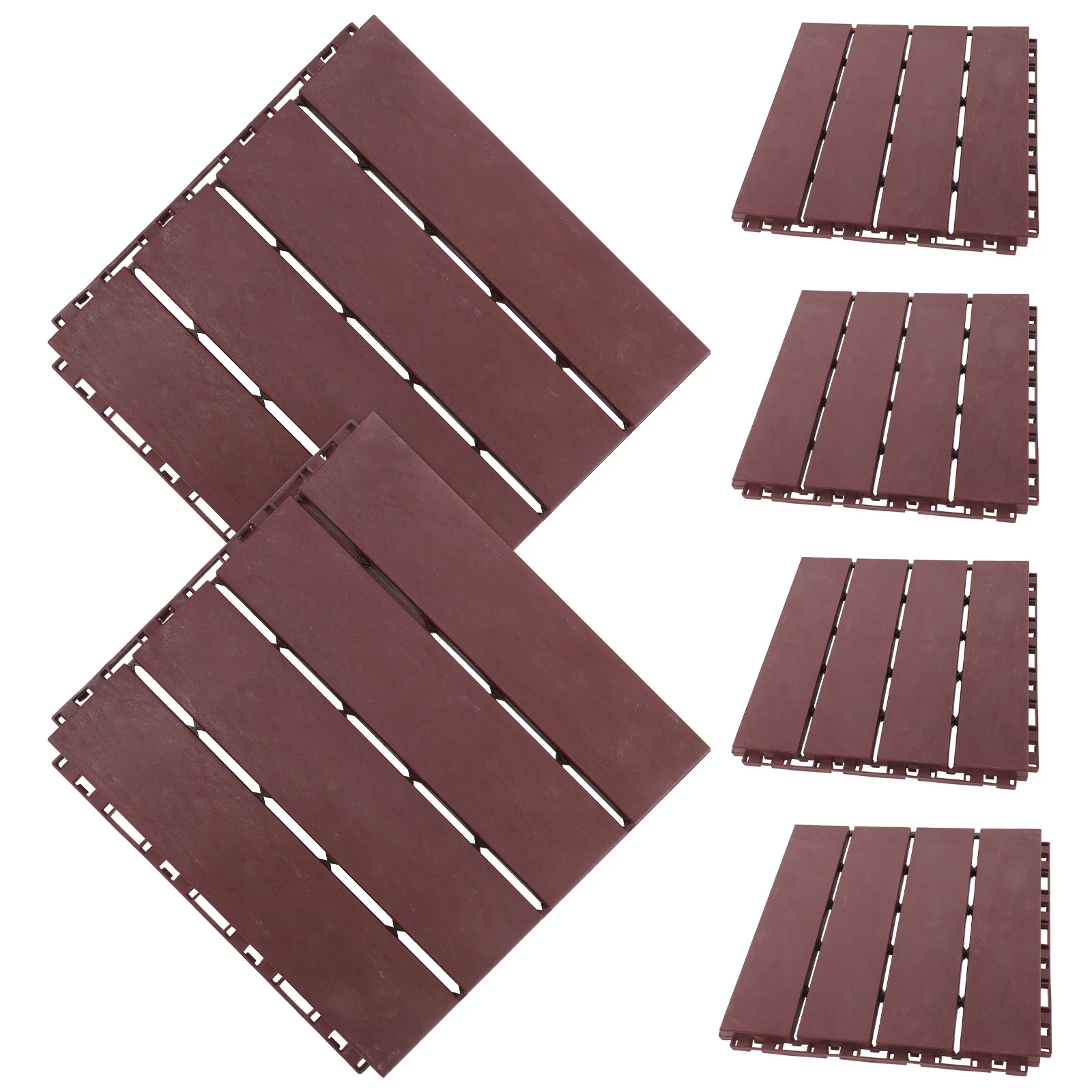 

6Pcs Plastic Interlocking Deck Tiles Outdoor Flooring Patio Balcony Garden Anti Slip Tiles for Outdoor Patio Walkway
