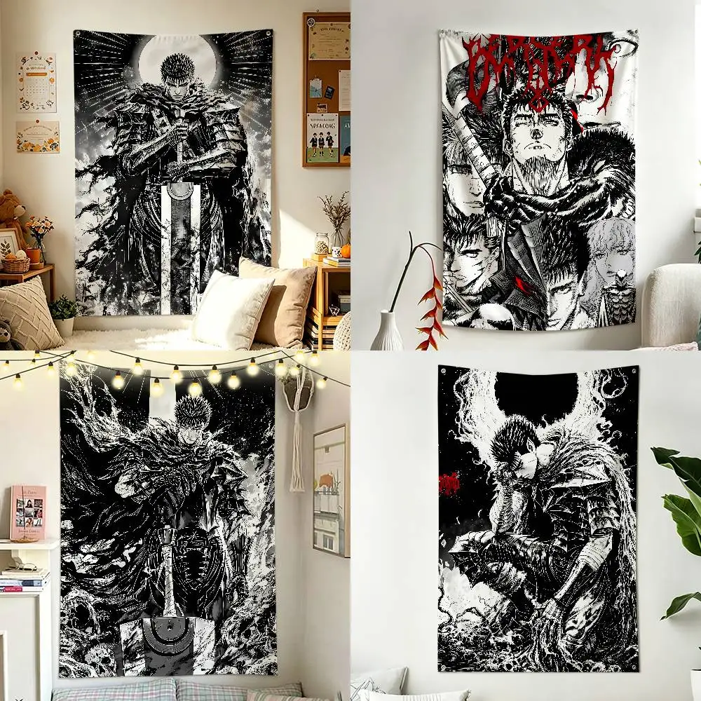 Manga B-Berserk G-Guts Home Decor Wall Hanging Vertical Flags Indoor Outdoor