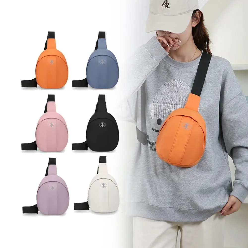Fashion Nylon Waist Bag Solid Color All-match Chest Bag Belt Bag Women Men