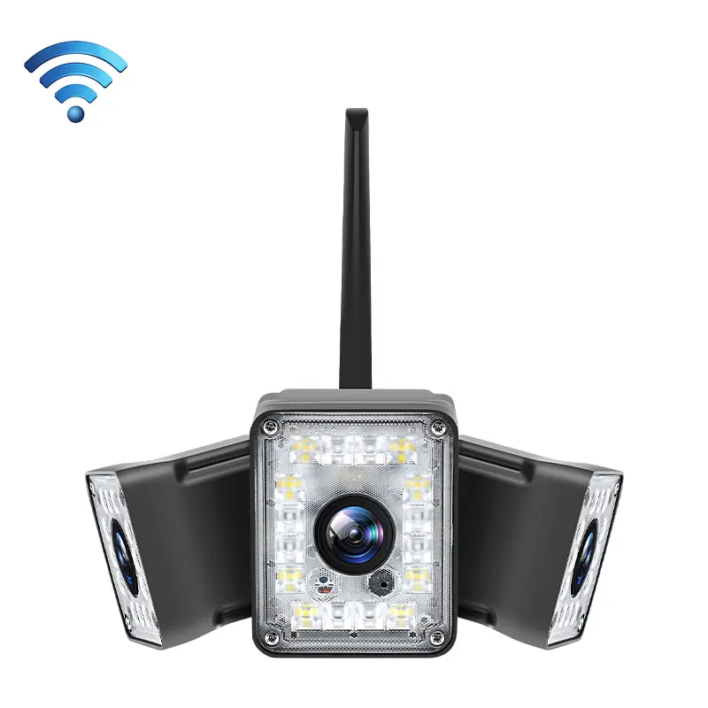 Câmera IP wi-fi sem fio com lente tripla de 6MP Full Color AI Detecção humanóide Segurança CCTV Monitor de bebê