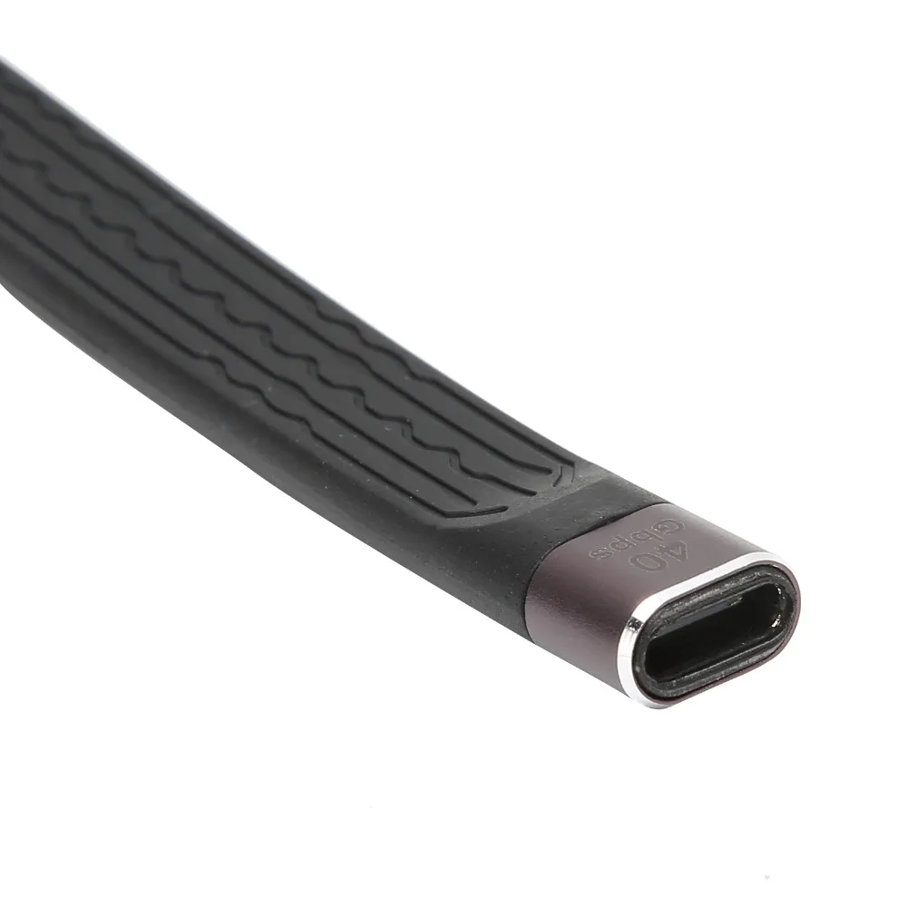 Easy to Bend 40Gbps 8K Short USB C Cable PD 100W Dual Head FPC Type C Male to Type C Female 13.8cm Extension Cable Fast Charging
