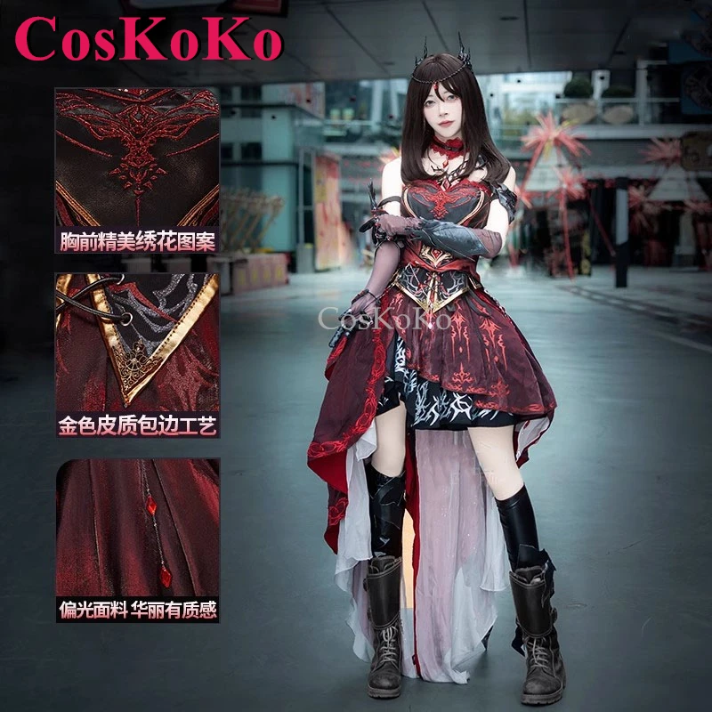 

CosKoKo Leading Lady Cosplay Costumes Game Love And Deepspace Hunter Abyssal Master Uniforms Dress Halloween Role Play Clothing