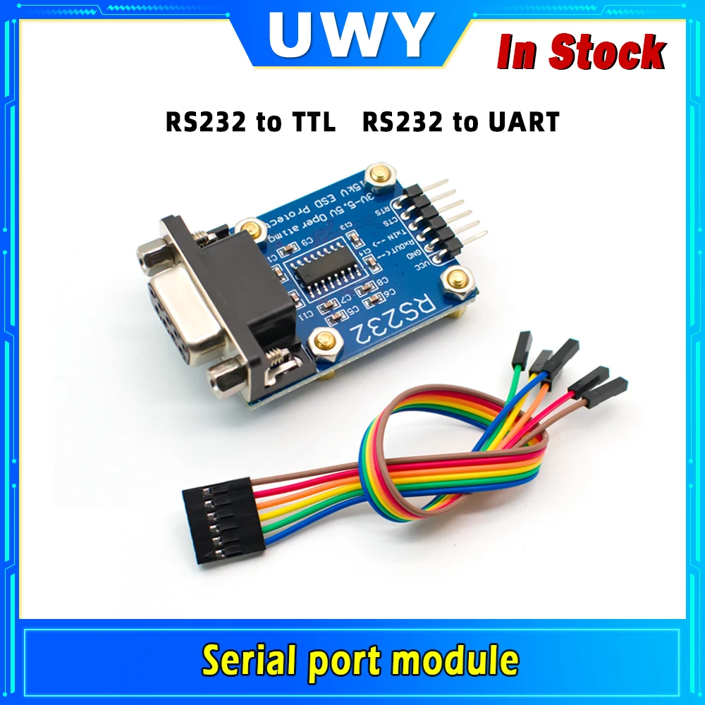 RS232 to UART TTL Serial Module TTL RS232 Male Female Mutual Conversion Module Serial Level Conversion to SP232 TTL Serial Port