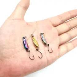 DUODUOYU 1PCS Mini Jig Fishing Lures 1.1g/2.2g/3.5g/5g/7g Small Fish Single Hook Metal jigging Spinners Bait Fishing Tackle