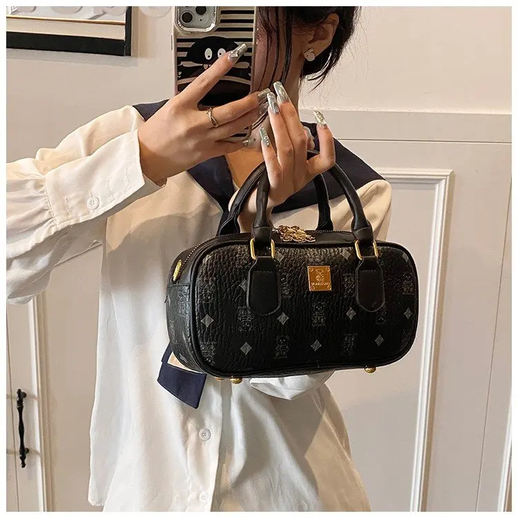 

Женская винтажная сумка-подушка S/S, сумка через плечо в стиле ретро Boston, многосторонняя сумка через плечо из натуральной кожи для повседневных свиданий