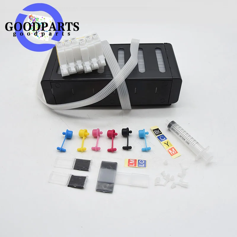 1X Grade A 6 Colors Continuous Ink Supply System for Epson L800 L801 L805 L810 L850 L1800 L1300 CISS